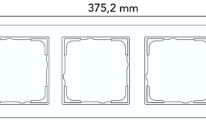 Gira afdekraam 5-voudig Event Opaque donkerbruin mat/wit glans (0215331)