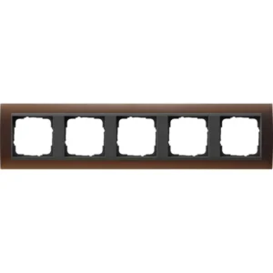 Gira afdekraam 5-voudig Event Opaque donkerbruin mat/antraciet mat (021513)