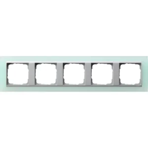 Gira afdekraam 5-voudig Event Opaque mint mat/aluminium mat (021551)