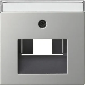 Gira centraalplaat RJ45 wandcontactdoos tekstkader 1&2-voudig Systeem 55 edelstaal (0284600)