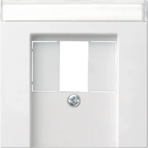 Gira centraalplaat USB met tekstkader Systeem 55 wit mat (087627)