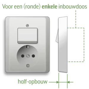 Gira combinatie schakelaar en wandcontactdoos randaarde Standaard 55 wit glans (017603)