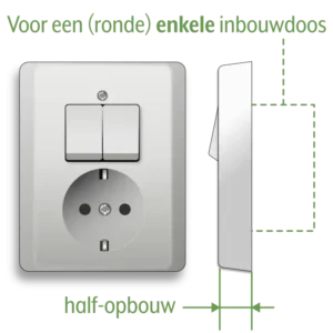 Gira combinatie serieschakelaar en wandcontactdoos randaarde Standaard 55 wit glans (017503)