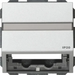 Gira datakap met draagring en tekstkader voor inzetten communicatietechniek TX44 aluminium (087065)