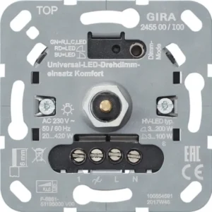 Gira draaidimmer universeel LED Comfort 3-100 Watt (245500)