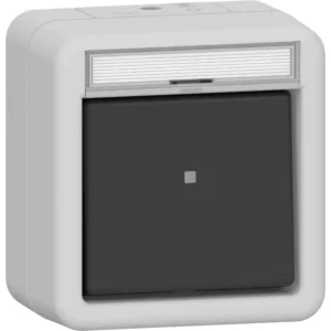 Gira drukcontact maakcontact 1-polig met apart meldcontact compleet opbouw IP44 (315230)
