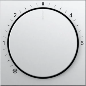 Gira knop ruimtetemperatuurregelaar met controlevenster systeem 55 aluminium mat (270226)