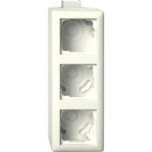 Gira opbouwbehuizing met afdekraam 3-voudig - systeem 55 en adapter K/P25 crème wit (105301)