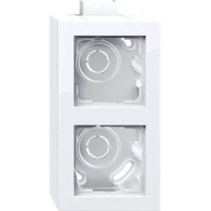 Gira opbouwbak 2-voudig inclusief afdekraam E2 wit glans (105229)