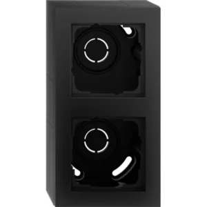 Gira opbouwbak incl. afdekraam 2-voudig E2 zwart mat (106209)