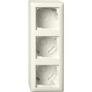 Gira opbouwbak incl. vast afdekraam 3-voudig Standaard 55 creme glans (106301)