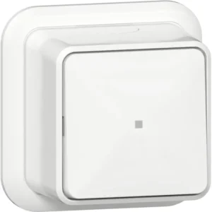 Gira pulsdrukker maakcontact 1-polig met apart meldcontact opbouw wit (315211)