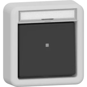 Gira schakelaar 2-polig controleverlichting bovendeel opbouw IP44 (311235)