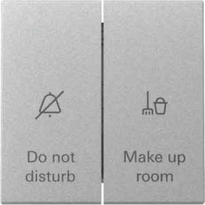Gira schakelaar met 2-voudige wip voor hotelkamerstatus Systeem 55 aluminium mat (310426)