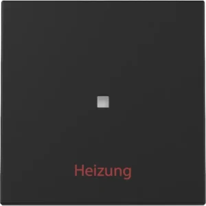 Gira schakelwip met opdruk Heizung en controlevenster Systeem 55 zwart mat (3678005)