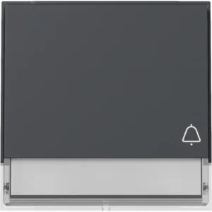 Gira schakelwip met symbool bel en tekstkader TX44 antraciet (367367)