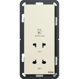 Gira scheerwandcontactdoos 115 - 230 V creme glans (282001)