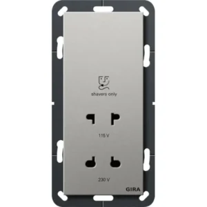 Gira scheerwandcontactdoos 115 - 230 V edelstaal (2820600)