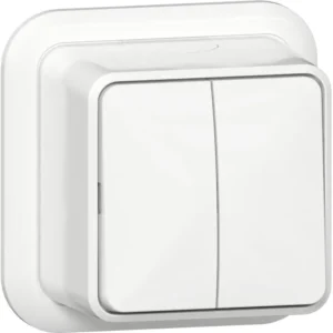 Gira serieschakelaar opbouw wit (310511)