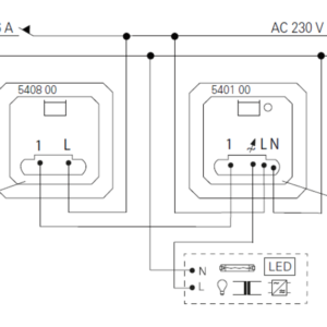 Gira Systeem 3000 nevenpost 2-draads (540800)