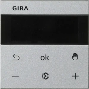 Gira Systeem 3000 thermostaatknop Bluetooth Systeem 55 aluminium mat (539426)