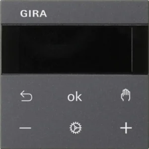 Gira Systeem 3000 thermostaatknop Systeem 55 antraciet mat (539328)