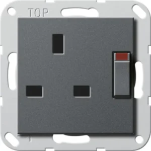 Gira wandcontactdoos British Standard verhoogde aanraakbeveiliging 13/250 s antSysteem 55 (277828)