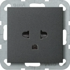 Gira wandcontactdoos euro/usa antraciet Systeem 55 (284028)