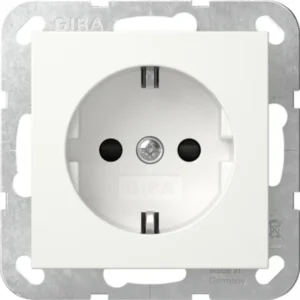 Gira wandcontactdoos met schroefklemmen Systeem 55 wit mat (418327)