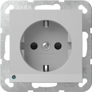 Gira wandcontactdoos RA met verhoogde aanraakbeveiliging LED-orientatielicht Systeem 55 grijs mat (4170015)