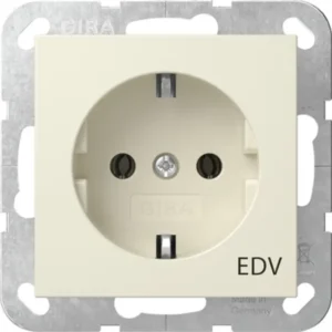 Gira wandcontactdoos randaarde EDV Systeem 55 creme glans (445801)