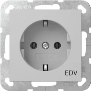Gira wandcontactdoos randaarde EDV Systeem 55 grijs mat (4458015)