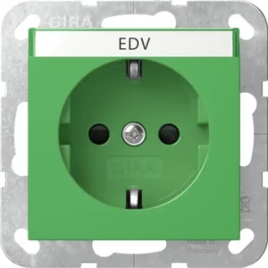 Gira wandcontactdoos randaarde EDV Systeem 55 groen glans (4462107)