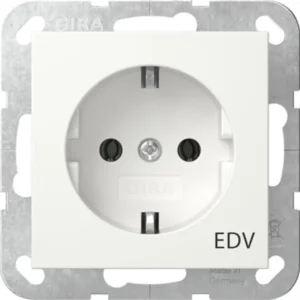 Gira wandcontactdoos randaarde EDV Systeem 55 wit glans (445803)