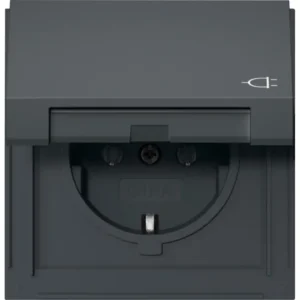 Gira wandcontactdoos randaarde met klapdeksel TX44 antraciet (445467)