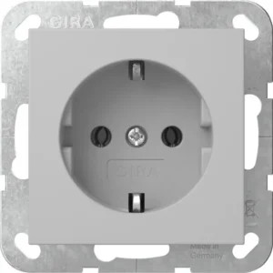 Gira wandcontactdoos randaarde Systeem 55 grijs mat (4466015)