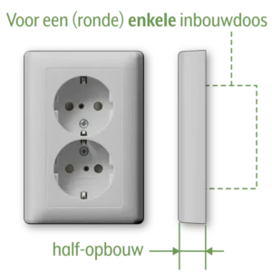 Gira wandcontactdoos randaarde verhoogde aanraakbeveiliging 2-voudig voor enkele inbouwdoos Systeem 55 grijs mat (0783015)