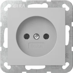 Gira wandcontactdoos zonder randaarde Systeem 55 grijs mat (4480015)