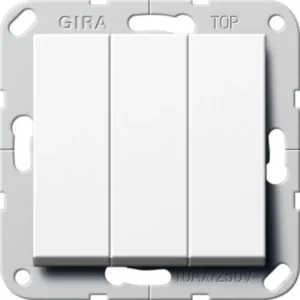 Gira wisselschakelaar 3-voudig Systeem 55 wit glans (283203)