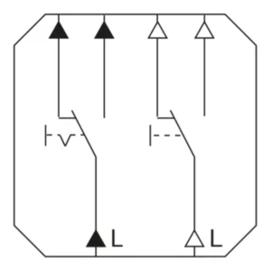 Gira wisselschakelaar/pulsdrukker combinatie met klauwbevestiging (313900)
