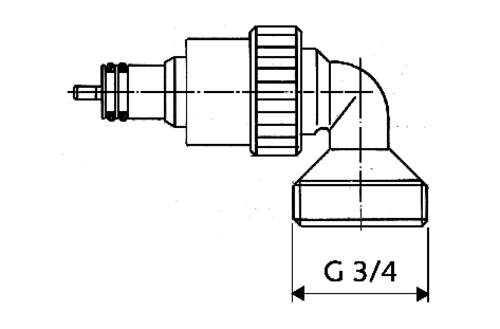 Schell Quick Quick spoeladapter messing 3/4" - 007030099 - Afbeelding 2