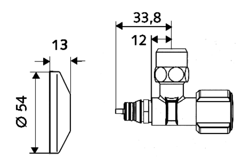 Schell Quick Quick hoekstopkraan voor adapter 1/2" (chroom) - 053040699 - Afbeelding 2