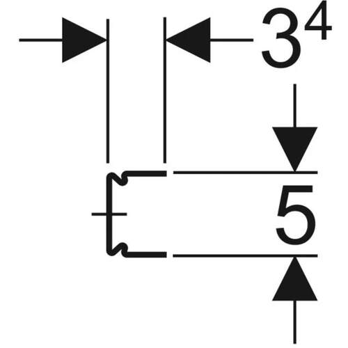 Geberit Duofix set systeemprofielen (2 st. x 3m): H=3.4cm - Afbeelding 3
