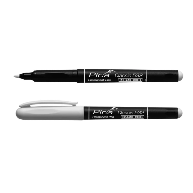 Pica 532/52 Permanent Pen 1-2mm rond wit - 1st