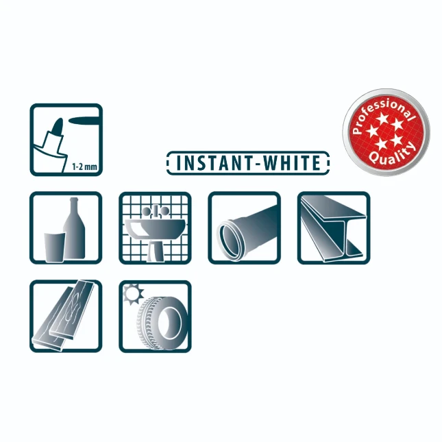 Pica 532/52 Permanent Pen 1-2mm rond wit - 1st - Afbeelding 4