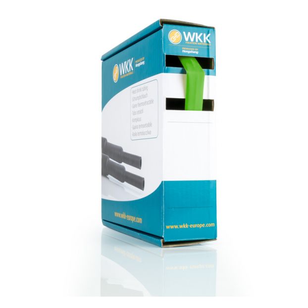 WKK - H-2(Z) - Dunwandige krimpkous - 2:1 - Gebruikstemperatuur tot 125 °C - 25.4/ 12.7 - Groen - Minibox - 5 meter