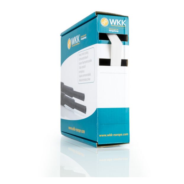 WKK - H-2(Z) - Dunwandige krimpkous - 2:1 - Gebruikstemperatuur tot 125 °C - 9.5/ 4.8 - Wit - Minibox - 5 meter