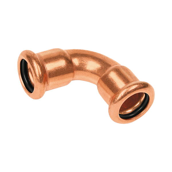 BONFIX Press roodkoperen perskoppeling bocht 90 graden 15 mof x mof - 400405