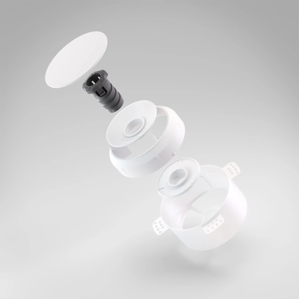 NoShow ventilatieventiel voor stucplafond - NoShow wit - Afbeelding 4